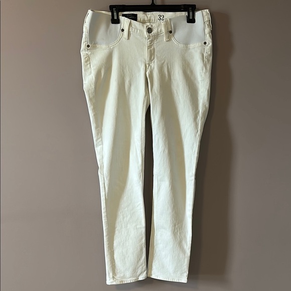 J. Crew Maternity Matchstick White Jeans - 32R - Picture 1 of 6